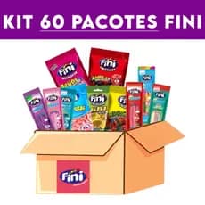 Kit com 60 pacotes Bala FINI ou DOCILE Sabores Variados
