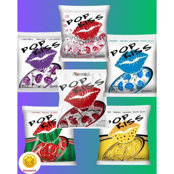 Pirulito pop kiss 500gr c/50uni Boa vistence