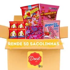 Kit Aniversário Infantil 50 Sacolinha Surpresa Doces Guloseimas Festa Premium