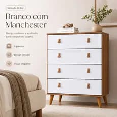 Cômoda 4 Gaveta Encanto Bebê Reforçada Espaçosa Gaveteiro Organizador Multiuso Frete Grátis Promoção