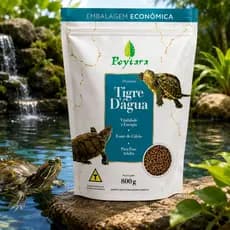 Raçao Tartaruga Poytara Tigre D'água Aquática Água Doce 800g Para Tartarugas Aquáticas Adulta Oferta