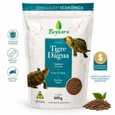Ração Para Tartarugas Poytara Tigre Dágua Saco 800g Bag Para Tartaruga Aquática Adultas Poytara Full