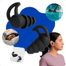 Protetores Auriculares de Silicone Conforto Para Dormir Natação Estudar Trabalhar Viajar E Esportes