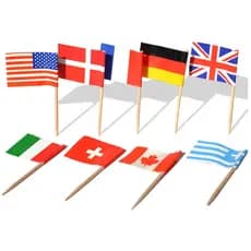 100pçs Bandeiras Nacionals Palhetas Diferentes Países Palitos De Arte Festa /Pite/Frutas/Sorvete Decoração De Topper