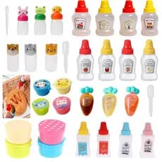 1 ~ 6Pcs Mini Frasco De Molho De Tempero Portátil De Ketchup De Tomate Para Salada Cozinha Bento Lunch Box