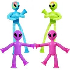 1PCS Para Meninas Ventosa Telescópica Tubos Pop Alienígenas Fidget Toys Shape Changing Tubes Sensory Funny Party Favors