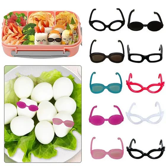 5Pcs Bento Decoração Ferramentas Almoço Box Caixa De Óculos Para Alimentos Headwear Buffet Sanduíche