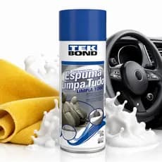 Espuma Limpa Tudo Tekbond 400ml Limpeza A Seco Multiuso Estofado Sofá Carpete Carro Caseiro Prático