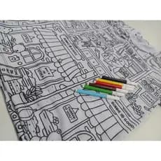 Camiseta Para Colorir com canetinhas laváveis Kit Infantil Camiseta + Canetas especial Promo