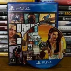 GTA V Grand Theft Auto 5 PS4 Mídia Física Original Compatível com PS5 PT-BR Mundo Aberto