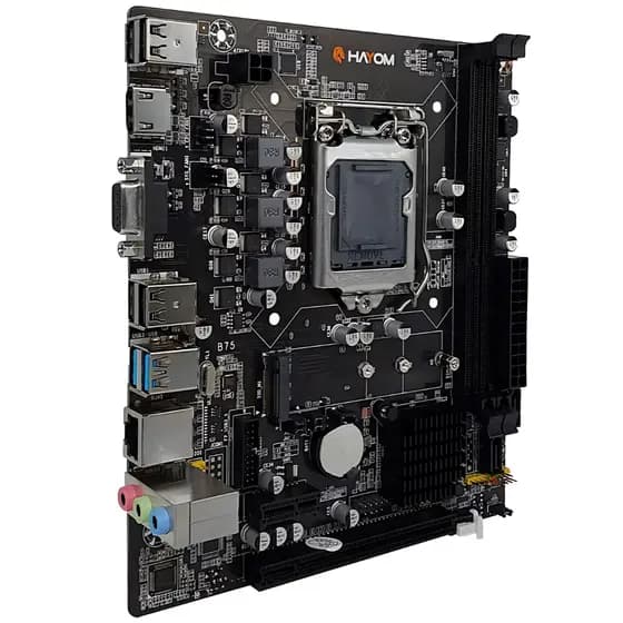 Placa Mãe H61 LGA 1155 DDR3 para Intel 2ª 3ª Geração Suporte Nvme Dual Channel 16GB USB 3.0 SATA II