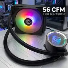Water Cooler WC Gamer 120mm RGB Raibow Universal Intel AMD CPU Cooler Fan Silencioso TDP 125W
