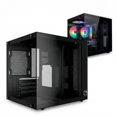 Gabinete Gamer Aquario Preto Bluecase BG-066 LIFE Sem Fans com Vidro Temperado Micro ATX Mini Tower
