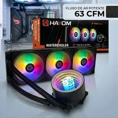 Water Cooler 360mm Gamer com 3 Fans LED RGB Silencioso Compatível Intel AMD Efeito Infinito na Bomba