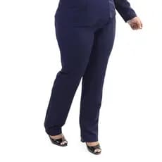 Calça social feminina plus size em two way para uniforme secretária