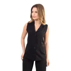 Colete feminino social acinturado estilo mulher brasileira