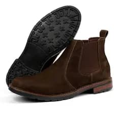 Bota Botina Worldstock 100% Couro Legítimo Chelsea C/Sola Costurada Palmilha Confort Anatômica