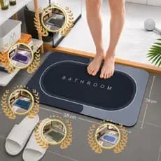 {PROMOÇÃO} Tapete de Banheiro Antiderrapante impermeável Seca Rápido Macio Absorvente lavável Banheiro