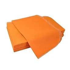Flanela Ouro Laranja / Branca para Limpeza Geral 38x58 100% Algodão