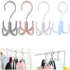 Cabide Gancho Giratório Multiuso Multifuncional para Roupas Bolsas Bonés