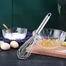 Batedor de Ovo Clara Fue Fouet Profissional em Aço Inox 26cm Confeitaria