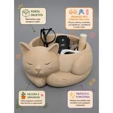 Vaso Decorativo Gato Gatinho Porta Treco Objetos