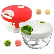 Processador Manual de Alimentos 500 ML (Grande | 3 Lâminas) – Picador e Triturador