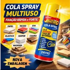 KIT 2 Colas Spray Permanente Uso Geral Vedatudo 400 Ml Dryko