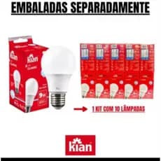Lâmpada de led 9w Bivolt 6500k luz branca fria 110/220