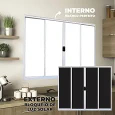 Adesivo Vinil Branco  Blackout Autocolante Papel de Parede Envelopamento de vidro, Janela e Porta