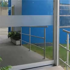Faixa Decorativa e Segurança em Adesivo Jateado liso Portas De Vidro 100x10 cm