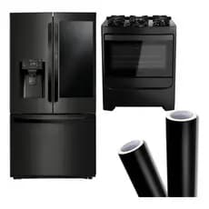 Papel de Parede Adesivo Preto fosco  super Brilho para geladeira Adesivo para moveis preto