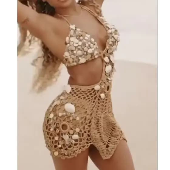 saida de praia croche/vestido sereia/moda praia/moda feminina/resort