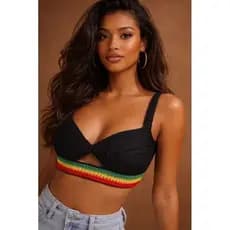 top reggae/ cropped reggae croche