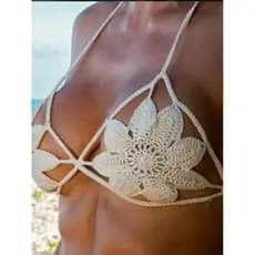 top croche/top flor/biquíni croche