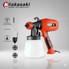 Pistola De Pintura 900w Nakasaki Pulverizadora de Tinta Elétrica 1L Bicos