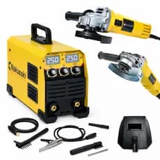 Maquina De Solda Inversora De Solda BIVOLT com Esmerilhadeira Angular profissional