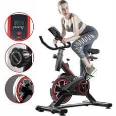 Bicicleta Ergométrica Visor de LED 150kg Qualidade Academia Fitness Spinning Nakasaki