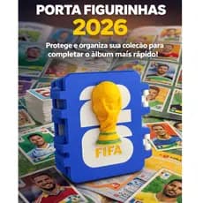 Porta Figurinhas Copa do Mundo 2026 | Caixa Organizadora para Álbum de Futebol Personalizada | Colecionador
