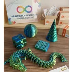 Kit Briquedos Sensoriais Fidget Anti Stress Ansiedade Autismo TDAH Extrema Qualidade TRI COLOR SILK