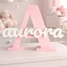 Letreiro Nome 3D 17,5CM Personalizado Infantil Presente Cha de Bebe Batizado Decoracao Aniversario