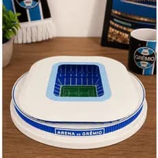 Miniatura Estádio Arena do Gremio 3D Detalhada | Decoração Futebol | 18cm Presente Minimalista