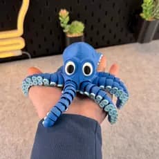 Brinquedo Polvo Fofo Articulado Fidget toy Divertido Para Todas as idades