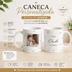 Caneca Convite para Madrinha e Padrinho Xícara Personalizada com Foto Nome e Frase