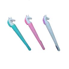 Caneta Unicórnio Kit com 3 Canetas Divertidas