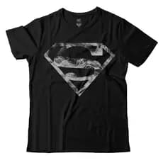 Camiseta Superman Camiseta Logo Superman Traje Preto