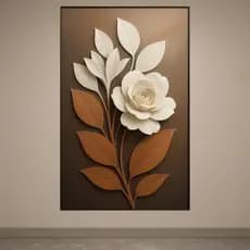 Quadro Decorativo Floral em Efeito 3D – Elegância Natural para Decoração Sala Quarto ou Hall 1 peça