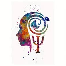 Quadro Decorativo Psicologia Colorido 1 peça Psicólogo Consultório Clínica PSI