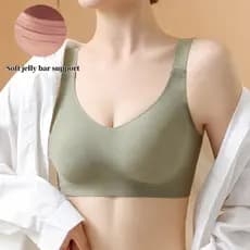Sutiã Esportivo push-up Sem Costura Com Suporte Gelatinoso De Látex De Alta Qualidade Para Mulheres