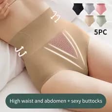 Calcinha De Controle De Barriga Em Favo De Mel De Cintura Alta